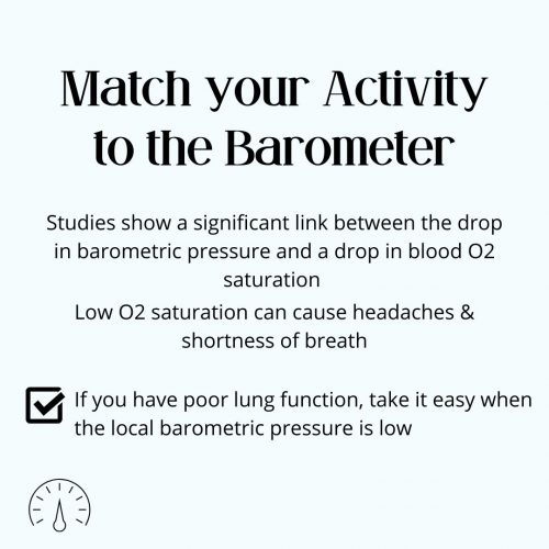 Match your activity to the barometer